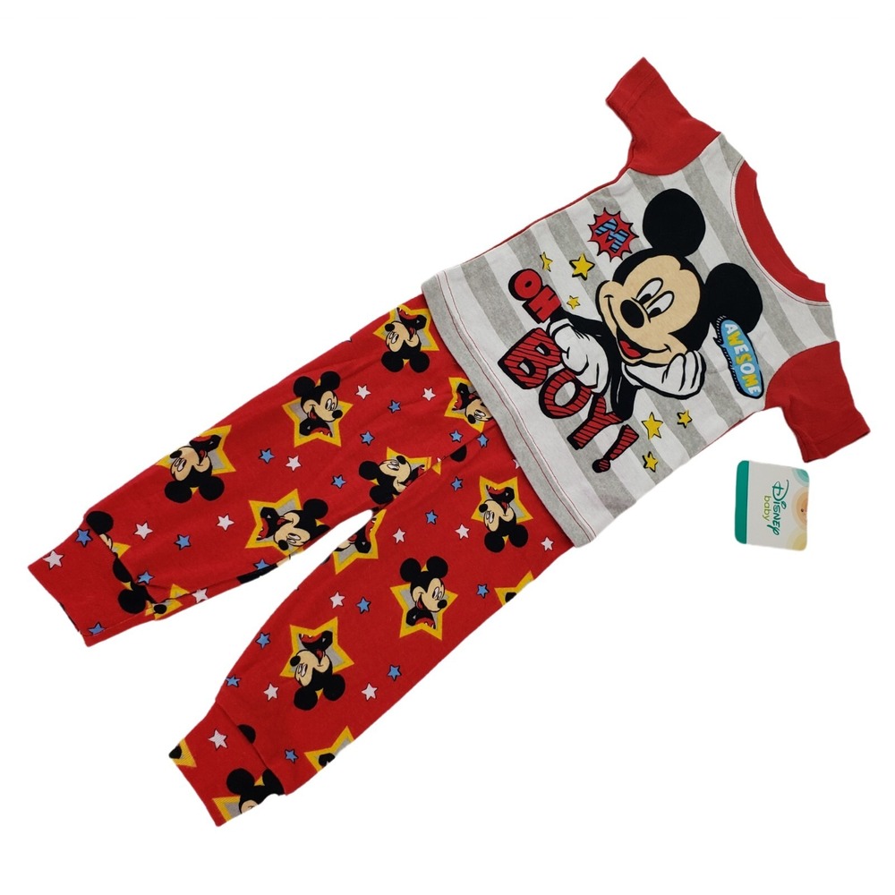 Disney‎ Little Boys Toddler Mickey Mouse 2 Piece Pajama Set Size (6-9 Months)